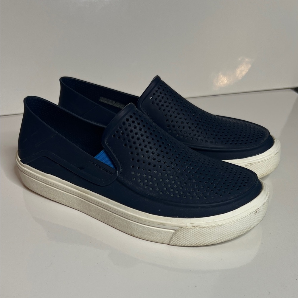 CROCS Navy Blue Kids Slip-On Loafers